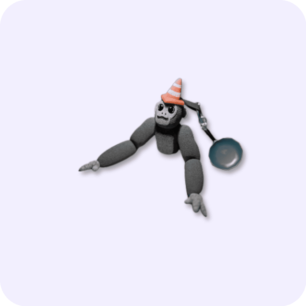 Scary Baboon Plushie GREY Scary Baboon Plushie GREY